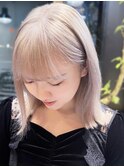 20代30代40代ミルクティベージュ韓国ヘアハイトーン