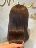 髪質改善*縮毛矯正ツヤ髪ストレートロング暗髪アッシュベージュ