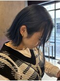 orso hair x 切りっぱなしネイビーカラー