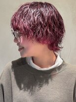 オーク 学芸大学(OAK)&nbsp;ショートパーマ ウルフ ボルドーカラー