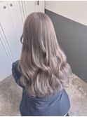 初ダブルカラーでグレージュヘア