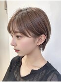 10代20代30代◎大人気似合わせベージュ小顔コンパクトショート