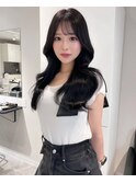 暗髪韓国風ヘア