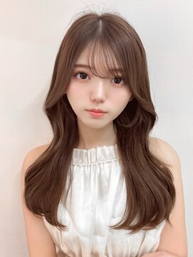 アフロート トウキョウ(AFLOAT TOKYO) 小顔シースルーバング顔周りカット韓国ミディアムレイヤーロング