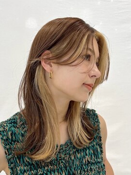 ラボヌールヘアーノーブル 新越谷店(La Bonheur hair noble) 切りっぱなしボブエアリーロング美髪ピンクブラウン