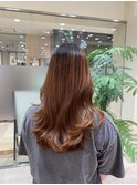 艶々セミロングヘア