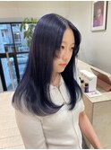 ネイビー/暗髪/暗染め/ラベンダー/ブリーチカラー/名古屋