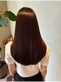 前上がりレイヤー　艶髪　レッドブラウン【20代/30代/40代】