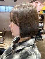 レリコ ニド(Relico-nid) 髪質改善20代30代 切りっぱなしグレージュボブ 京都 四条烏丸