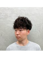 サームマン 人形町(SARM MAN)&nbsp;メンズツイストスパイラルパーマ×マッシュ/無造作パーマヘア