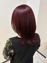 ブラン バイ アールオー(Blan by Ro)&nbsp;ブリーチなしボルドーカラー×ミディアムレイヤー