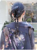 リボンカチモリアレンジ/ヘアアレンジ/タイトアレンジ