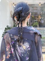 ミモザワークス ヘアアレンジ リボンカチモリアレンジ/ヘアアレンジ/タイトアレンジ