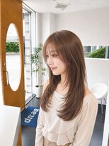 ビーアップヘアー(be:up hair) 梅雨対策艶髪ロングレイヤー×縮毛矯正韓国風レイヤーカット