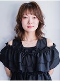 くびれパーマ×レイヤーカット【岡山】ミディアムパーマ
