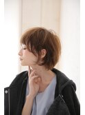 シルキーベージュ×エアリーマッシュ大人ショートボブ◎30代40代