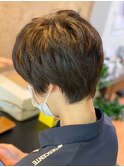 ミントべージュスタイリング簡単♪大人小顔ハンサムショート