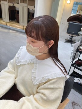 ヘアーポケット リタ(HAIR POCKET ritta) 切りっぱなしロング×ミルキーブラウンカラー