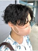 波巻きスパイラルパーママッシュショート無造作パーマ刈り上げ