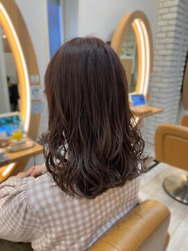 アドラーブル けやき通り店(adorable) ツヤ感カラー【ラベンダーグレージュ】♪10代20代30代