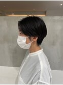ナチュラル大人ショートセンターパート絶壁解消カット<錦糸町>
