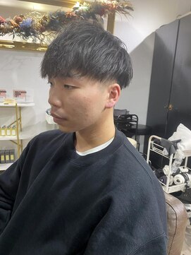 アルカナ 明治神宮前原宿(ARCANA) ハイライト マッシュパーマ ウルフ アッシュブラック