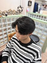 グラスバイネオリーブ 大倉山駅前店(grace by neolive)&nbsp;メンズセンターパート×ニュアンスパーマ