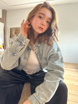 ヘアアンドメイク シークネクスト(HAIR&MAKE SeeK NEXT) 【SeeK NEXT】ミディアムレイヤー/レイヤーボブ/ハイトーン