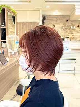 アッシュ 鶴ヶ峰1号店(Ash) レッドオレンジカラー【横浜/鶴ヶ峰/ノンブリーチ/カラー】