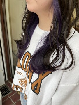 アン(Hair make un) 【インナーカラー】アメジスト♪