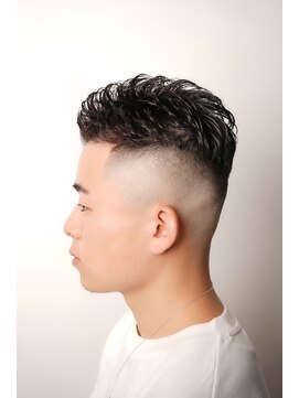 ワンワンオー バーバーショップ 博多店(@110 BARBER SHOP) 濡れパンバックスタイル