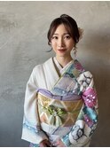上品にまとめた成人式スタイル