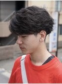センターパートニュアンスパーマフェザーパーマカルマパーマ韓国