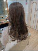 くすみカラー　フォギーベージュ　髪質改善カラー