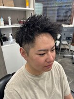 エイト(AITE)&nbsp;ベリーショート/ダークアッシュ/ニュアンスパーマ/韓国マッシュ