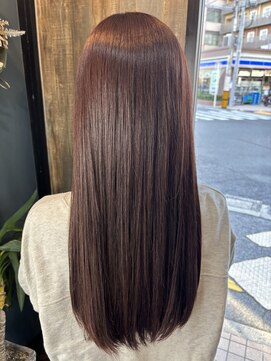 ユニコヘア(unico hair) カシスブラウン×ロング