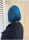 スカイブルーハイトーンボブ