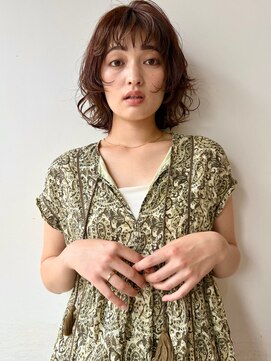 ガーデン 銀座(GARDEN) デジタルパーマ　イメチェン　チェリーブラウン　お洒落ヘア