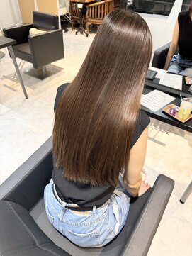 オルメント 天満 南森町(ORL'MENT) 30代40代髪質改善グレージュ艶感ストレート透明感赤み消し