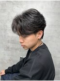 MEN'S HAIR/ダークアッシュ/ニュアンスパーマ/韓国マッシュ