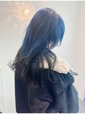グラデーションカラー/ブルーカラー/セミロング