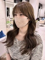 韓国顔まわり小顔カット前髪カットオリーブカラー