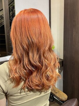 ヘアーデザイン リント(hair design Rinto) アプリコットオレンジ/ダブルカラー@10代20代30代