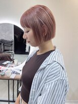 シオ ヘアー デザイン(Sio. hair design)&nbsp;ピンクベージュ×あごラインボブ