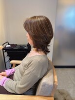 カミュー 高岳(CAMUE) 細めハイライトの上品な白髪ぼかしカラー