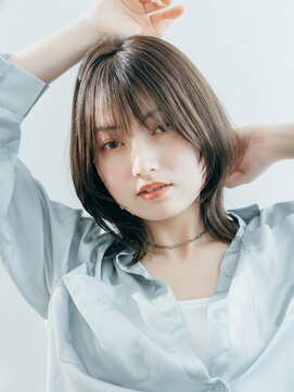 フレイムス ヘアアンドリラックス 赤羽店(Frames hair&relax) 外ハネくびれミディ20代30代◎前髪なし大人韓国風レイヤー赤羽