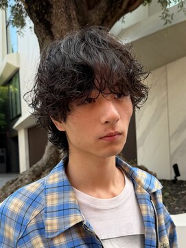 フィフス 渋谷(fifth) メンズマッシュウルフシャドウパーマ無造作20代