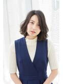 黒髪×モードなエアリーボブ♪