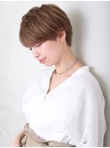 クール系マッシュショート アースカラー