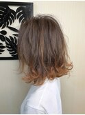ボブ風＋裾カラー